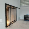 ประตูอลูมิเนียม กระจก สีดำ