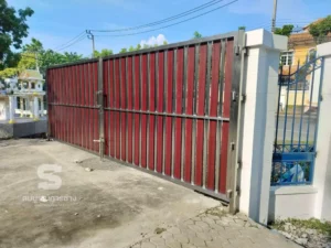 ประตู้รั้ว ไม้ เฌอร่า แบบบานเลื่อน